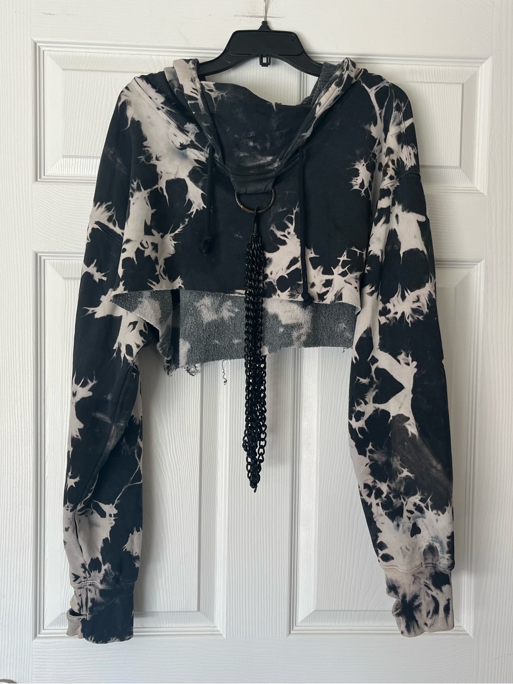 Current Mood Dolls Kill Tie-Dye Cropped Hoodie